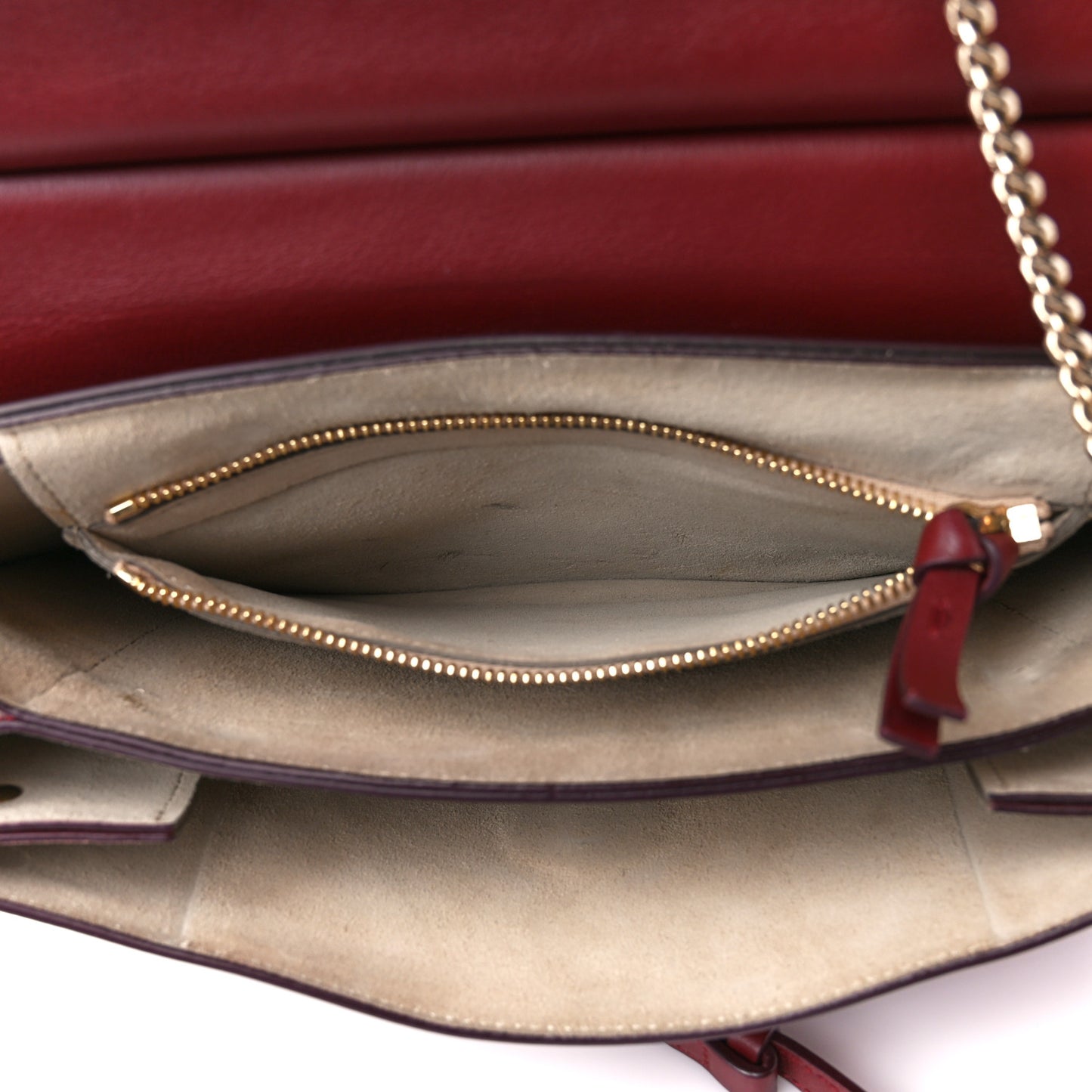 Calfskin Suede Medium Faye Shoulder Bag Plum Purple