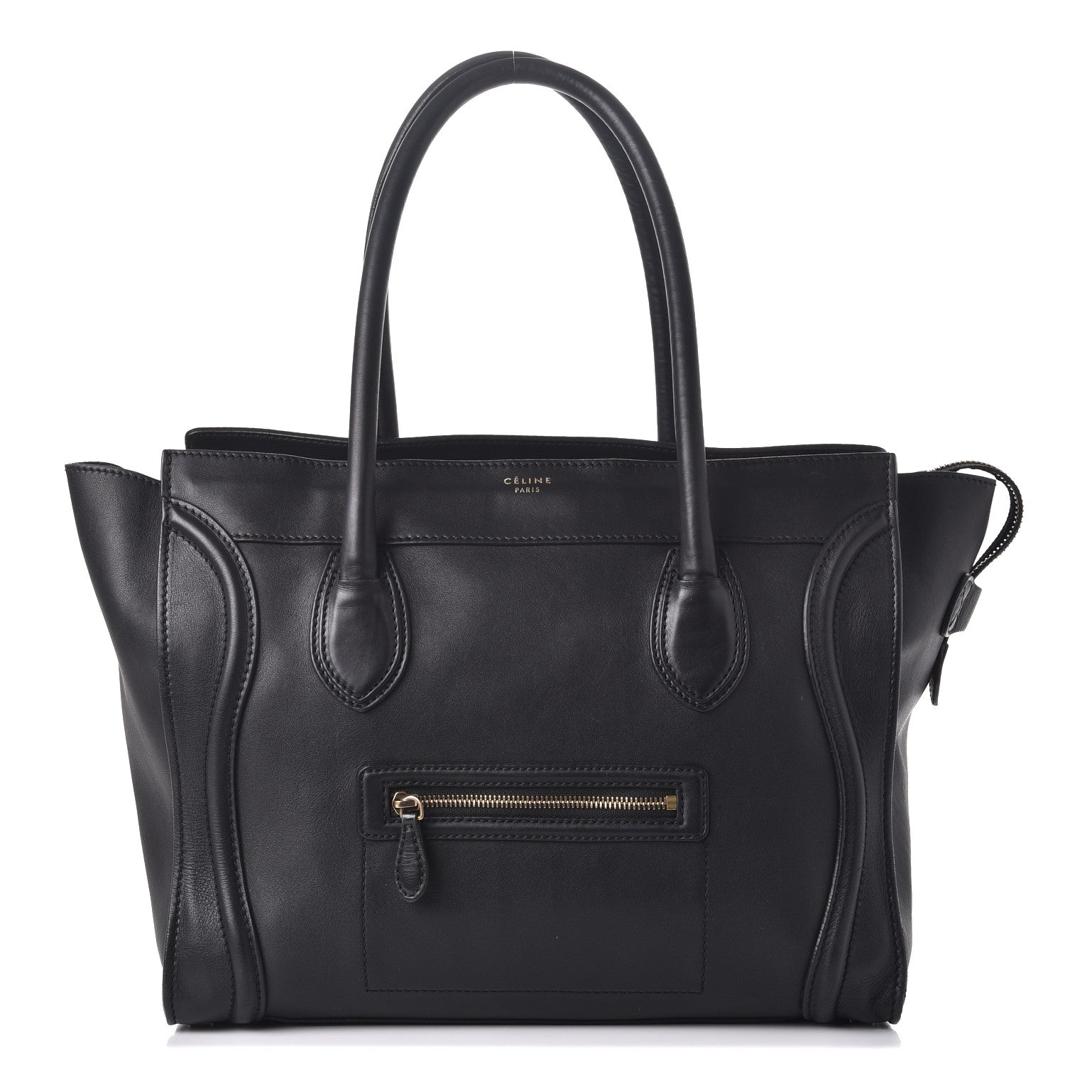 Celine Smooth Calfskin Shoulder Luggage Black 1 of 9