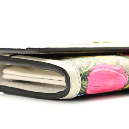 Gucci GG Supreme Monogram Flora Web Ophidia Continental Wallet White 7 of 8