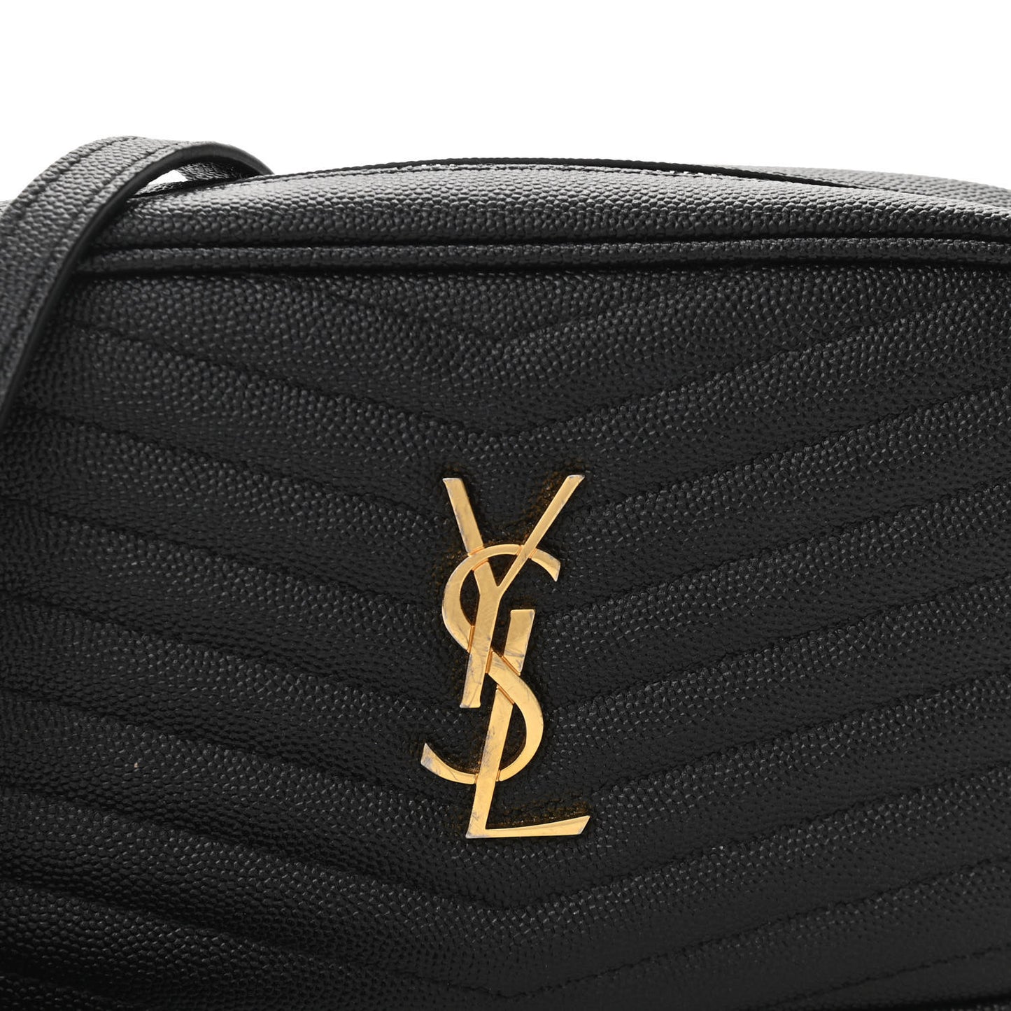 Grain De Poudre Matelasse Monogram Mini Lou Camera Bag Black
