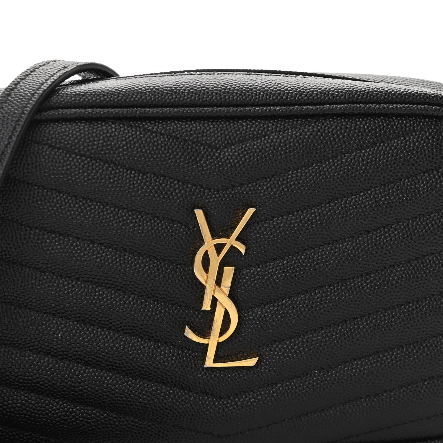 Saint Laurent Grain De Poudre Matelasse Monogram Mini Lou Camera Bag Black 8 of 11