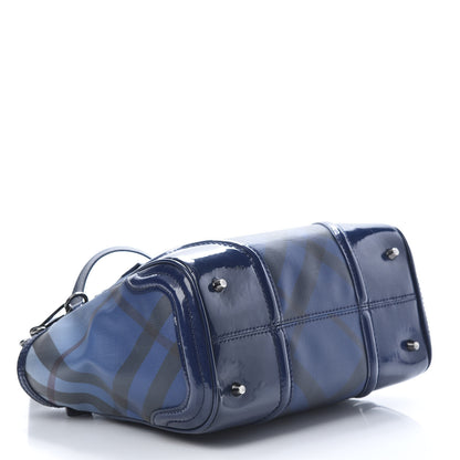 Burberry Patent Nova Pop Degrade Top Handle Bag Jet Blue 4 of 12