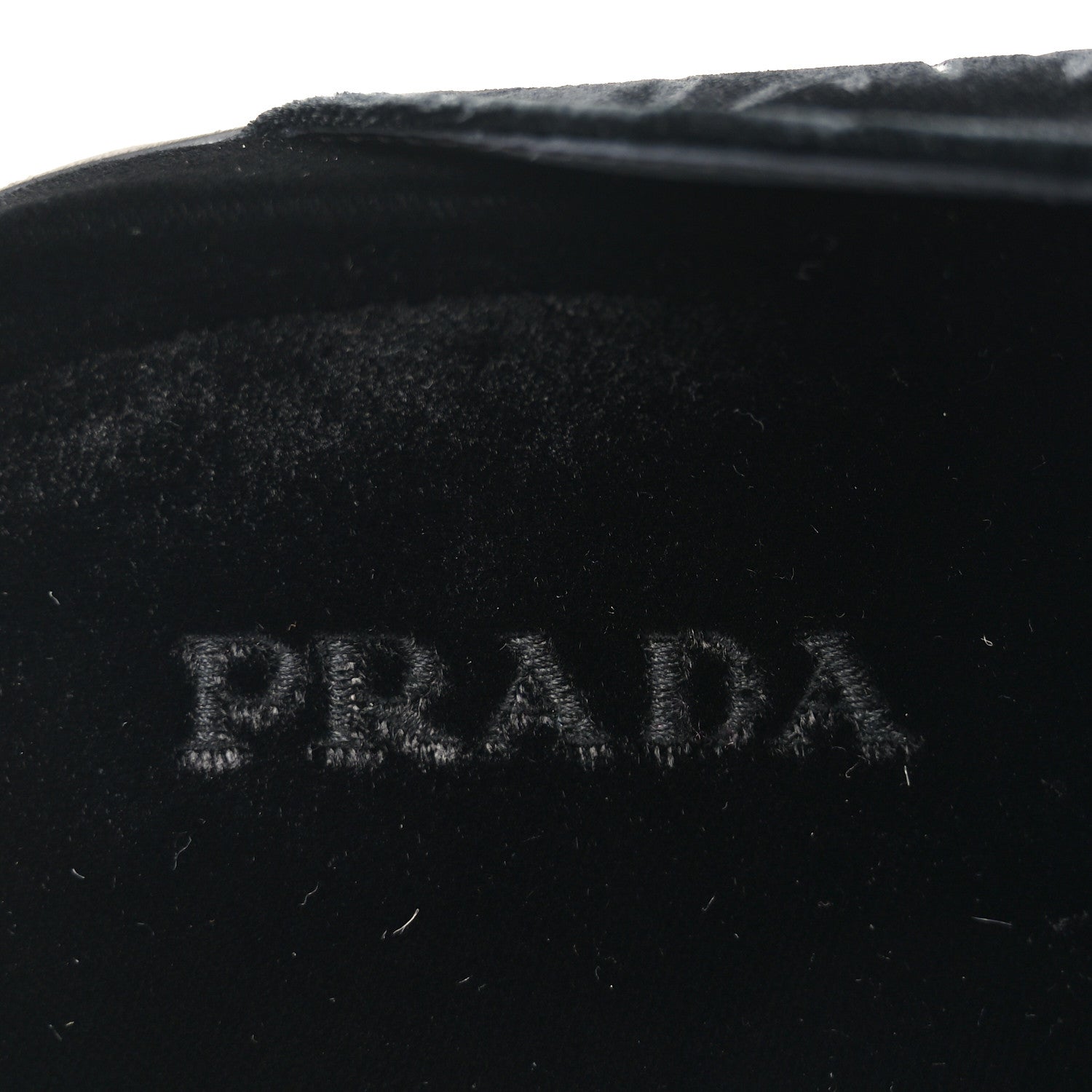 Prada Velluto Triangle 20mm Flat Mules 35.5 Black 7 of 8