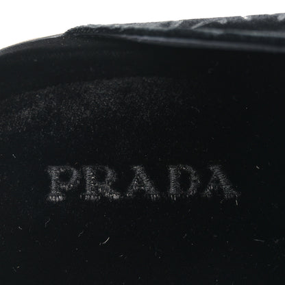 Prada Velluto Triangle 20mm Flat Mules 35.5 Black 7 of 8