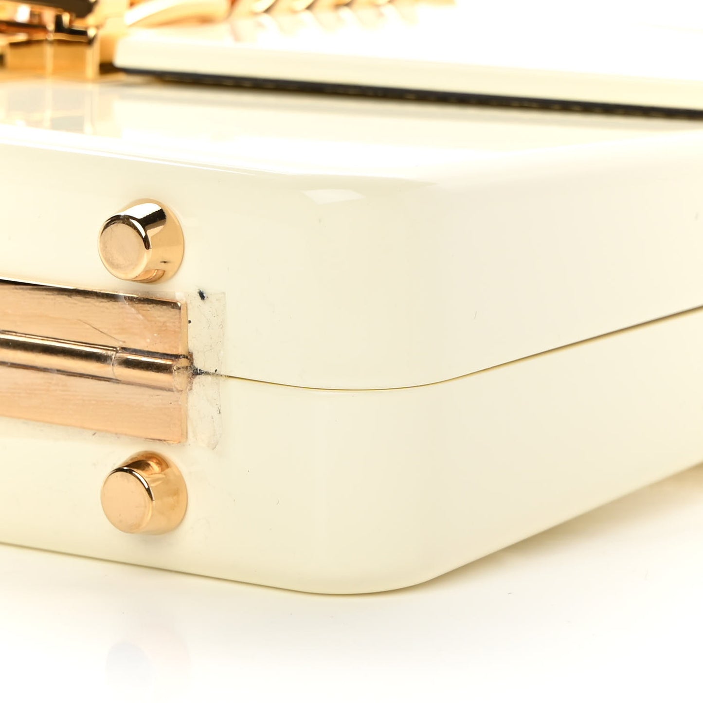 Plexiglass Mini Sylvie 1969 Top Handle Bag Ivory