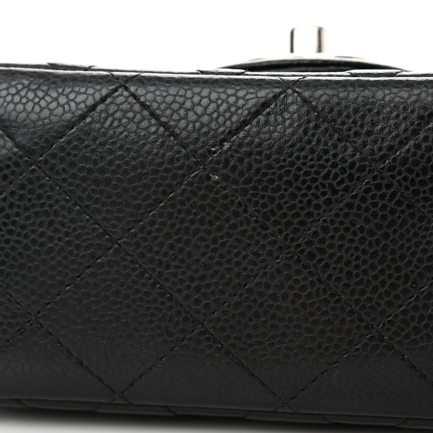 Caviar Quilted Mini Square Flap Black