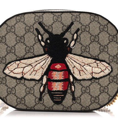 Gucci GG Supreme Monogram Bee Embroidered Mini Chain Shoulder Bag Beige Tuscany 10 of 15