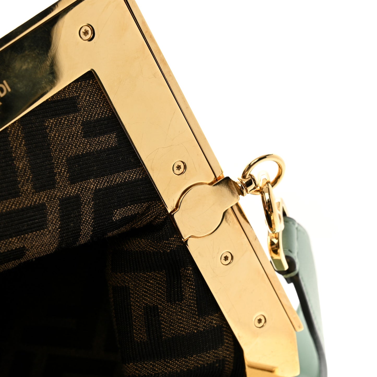 Shiny Nappa Medium Fendi First Menta
