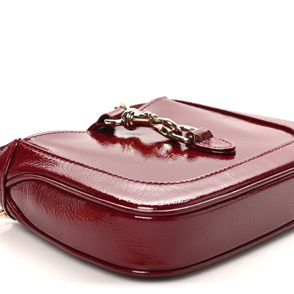Gucci Crinkled Patent Mini Jackie Notte Bag Rosso Ancora Red 7 of 8