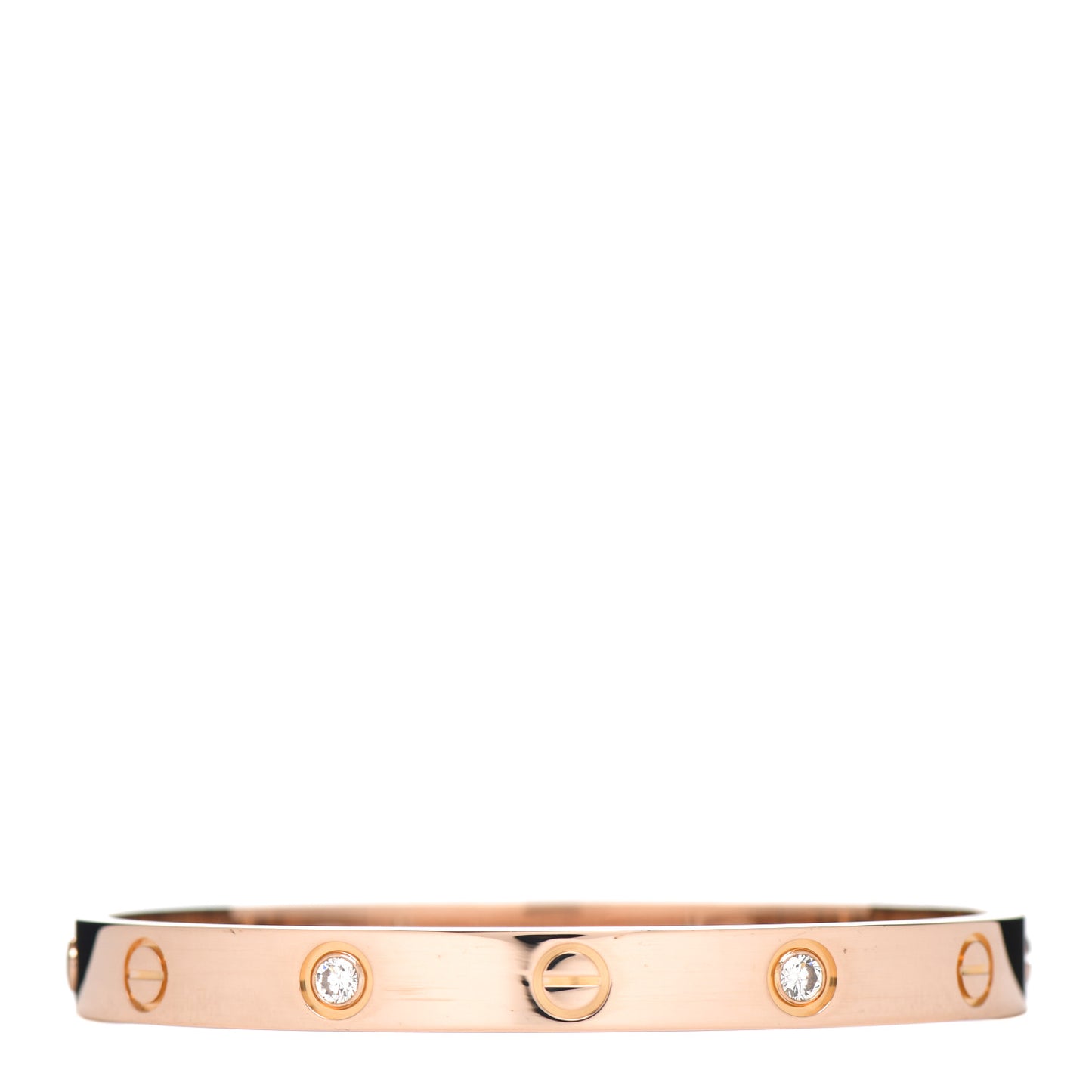 18K Pink Gold 4 Diamond LOVE Bracelet 16