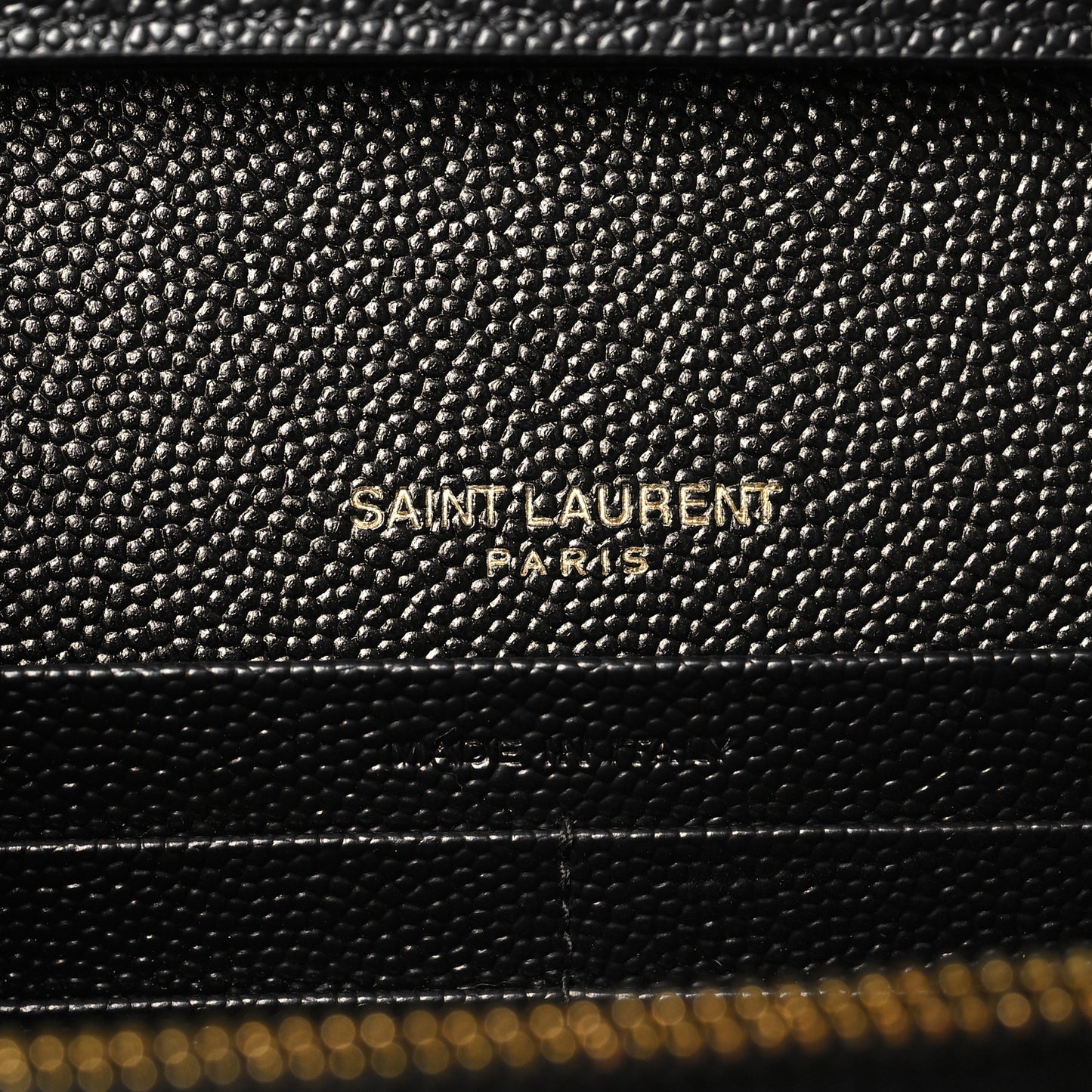 Grain De Poudre Matelasse Chevron Monogram Chain Wallet  Black