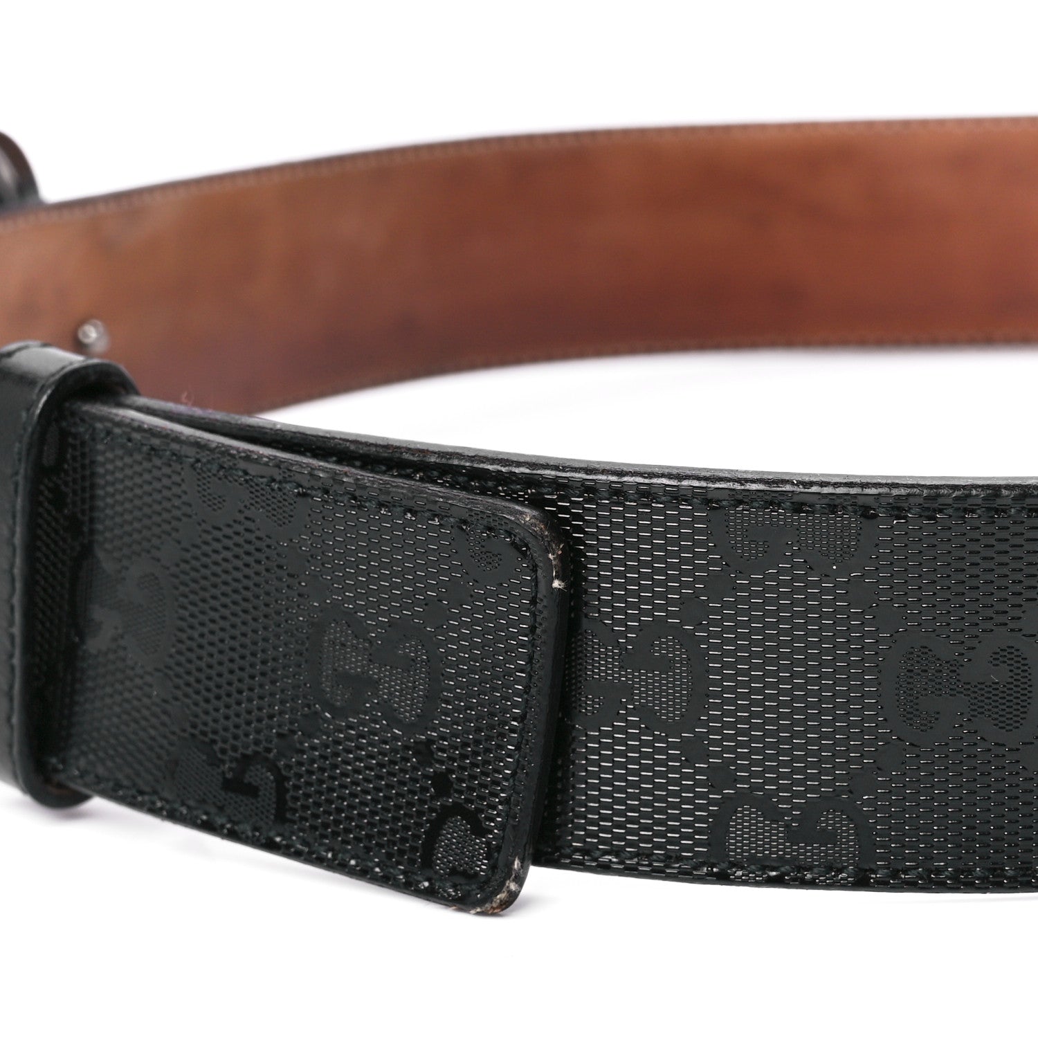 Gucci Imprime Monogram Interlocking G Belt Black 5 of 9
