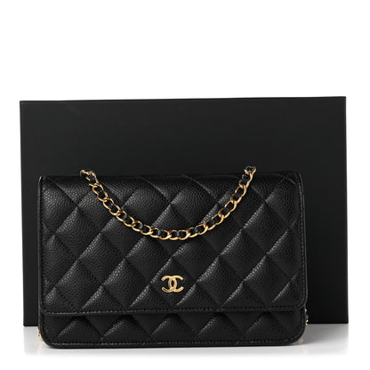 Chanel Caviar Quilted Wallet on Chain WOC Black 12 of 12