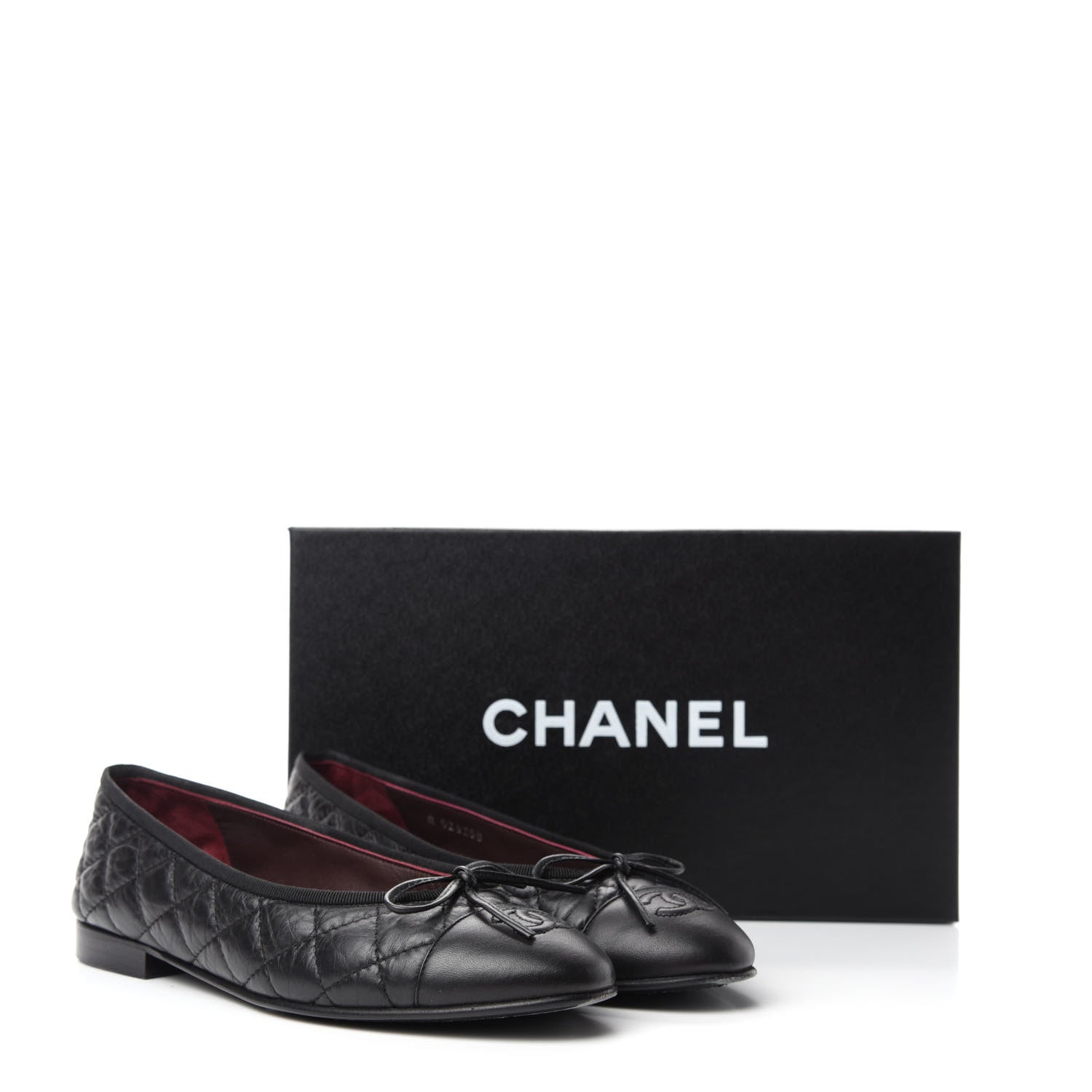 Chanel Aged Calfskin Quilted Cap Toe Ballerina Flats 37 Black 11 of 11