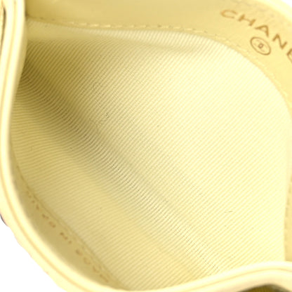 Chanel Goatskin Quilted 19 Card Holder Yellow 4 of 9