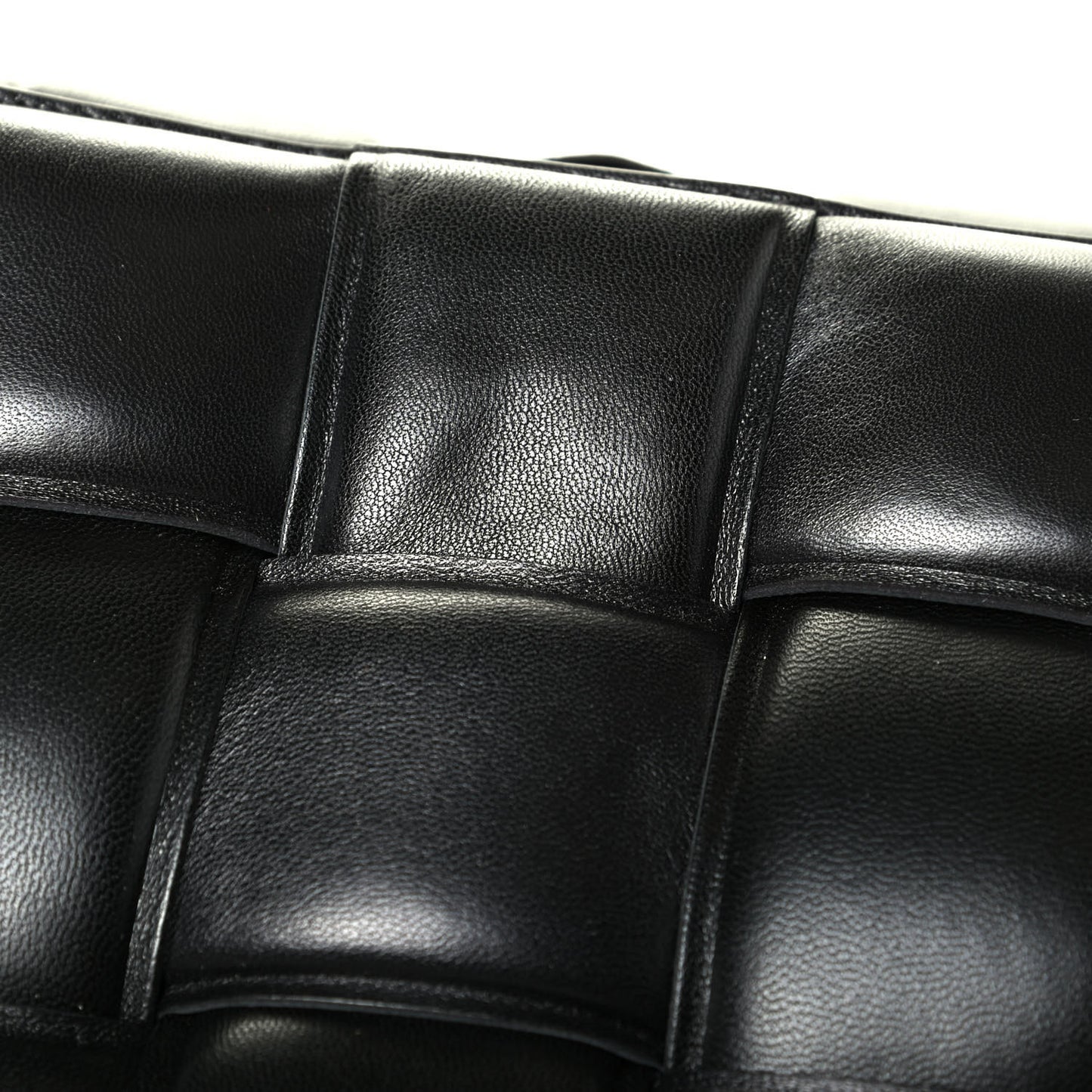 Lambskin Maxi Intreccio Padded Chain Cassette Crossbody Bag Black