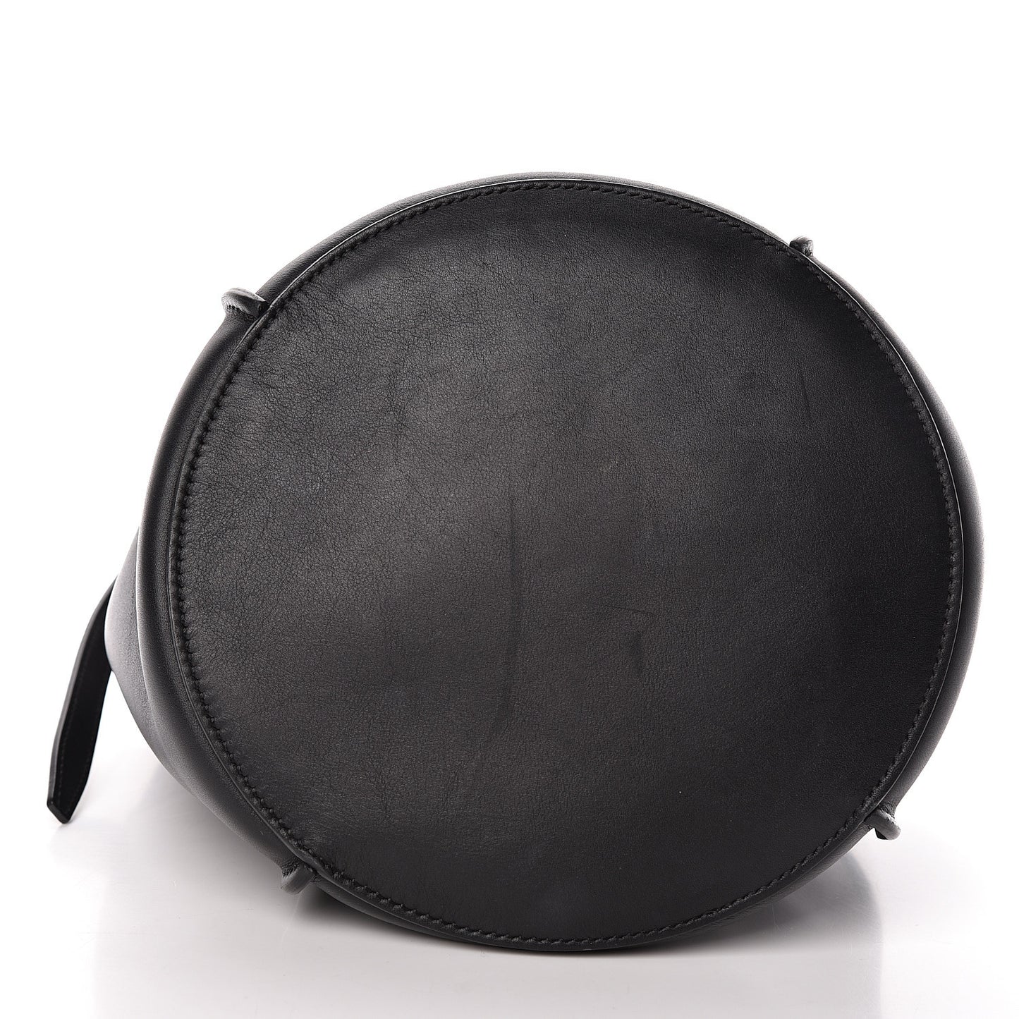 Smooth Calfskin Long Strap Big Bucket Bag Black