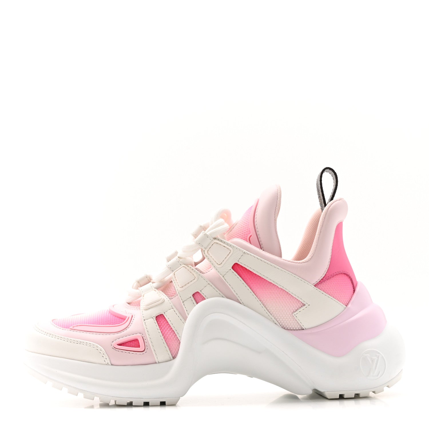 Louis Vuitton Calfskin Technical Nylon LV Archlight Sneakers 37 White Pink 1 of 11