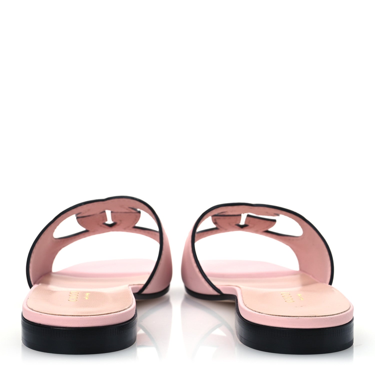 Gucci Cosmos Softy Calfskin Interlocking G Cut Out Slide Sandals 39 Candy Cotton 6 of 14