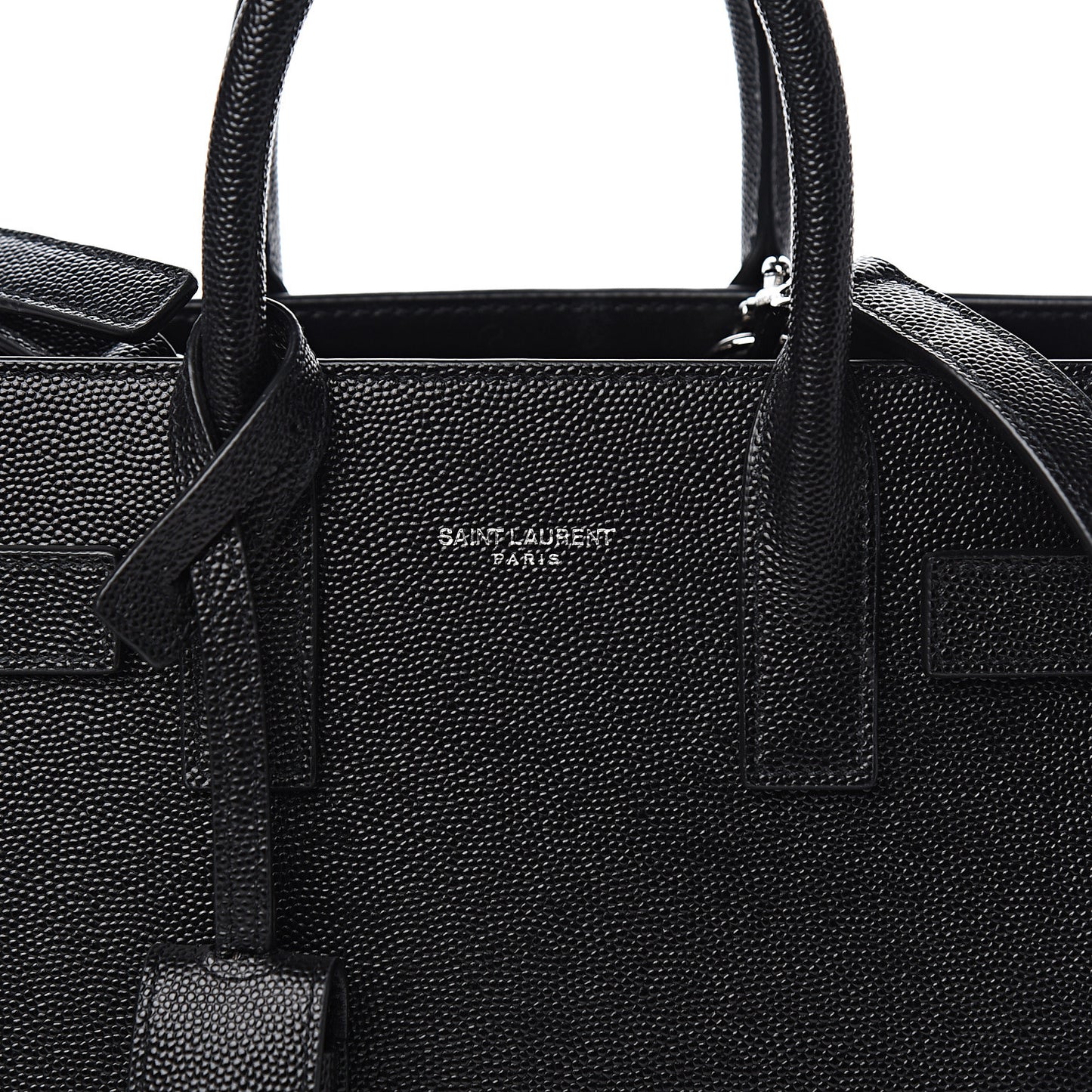 Grained Calfskin Nano Sac De Jour Black