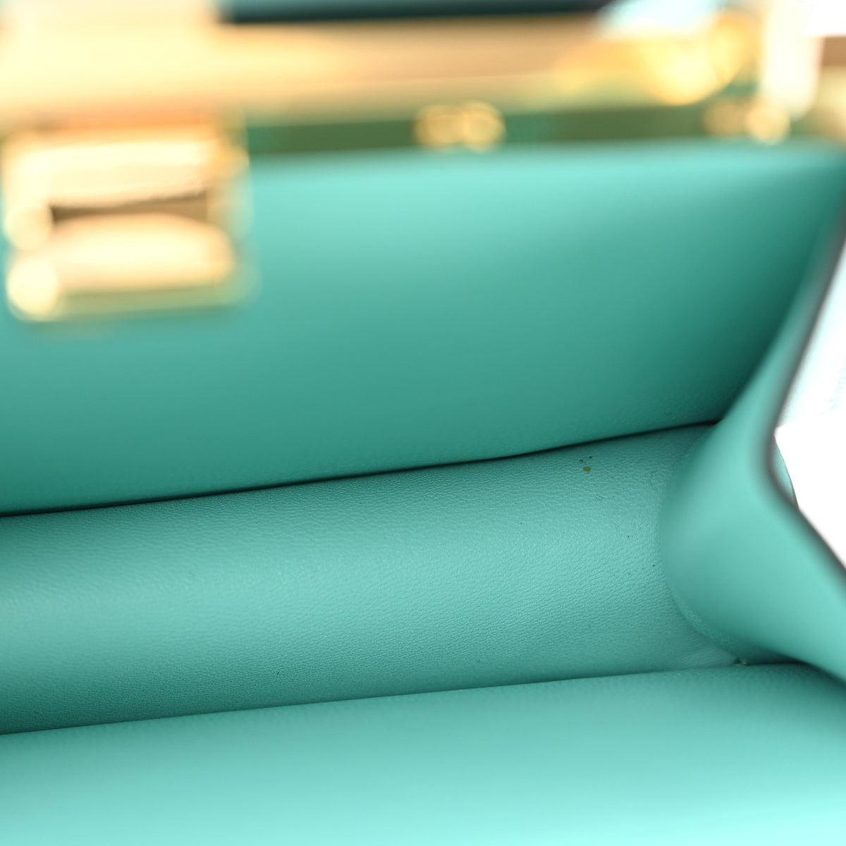 Shiny Nappa Petite Peekaboo I SEE U Satchel Spring Turquoise
