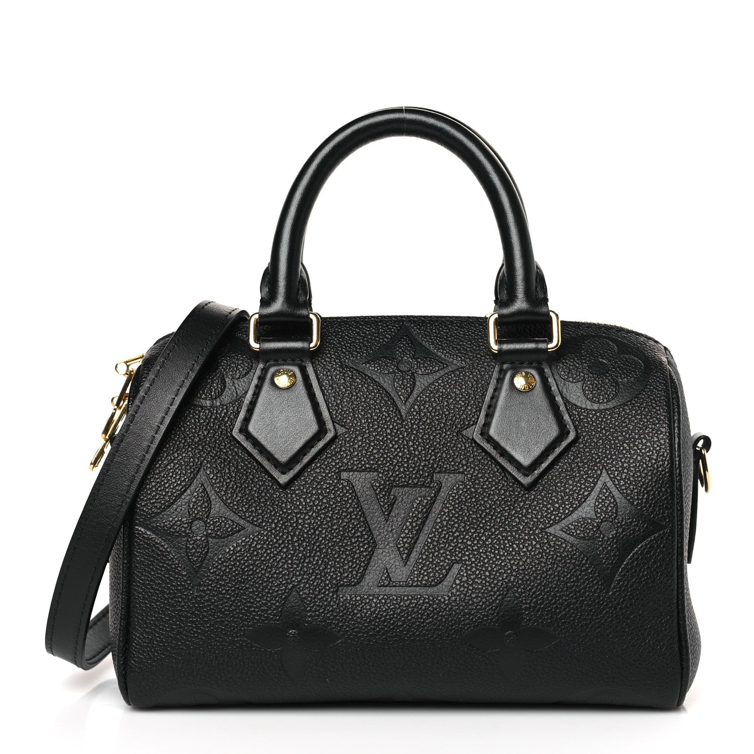 Louis Vuitton Empreinte Monogram Giant Speedy Bandouliere 20 Black 1 of 8