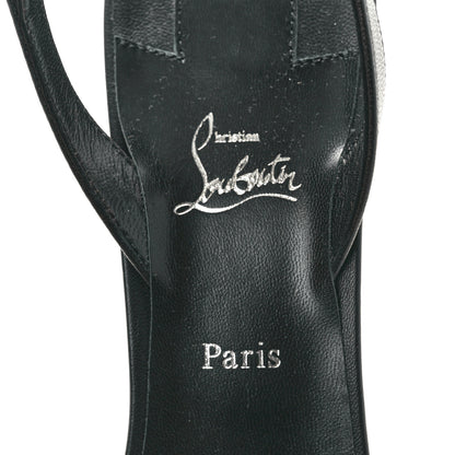 Christian Louboutin Calfskin O Kate Slingback 100 Pumps 39.5 Black 8 of 9