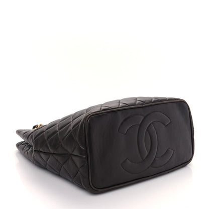 Chanel Lambskin Quilted Shopping Tote Brown 4 of 11