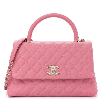Chanel Caviar Quilted Small Coco Handle Flap Pink 1 of 9