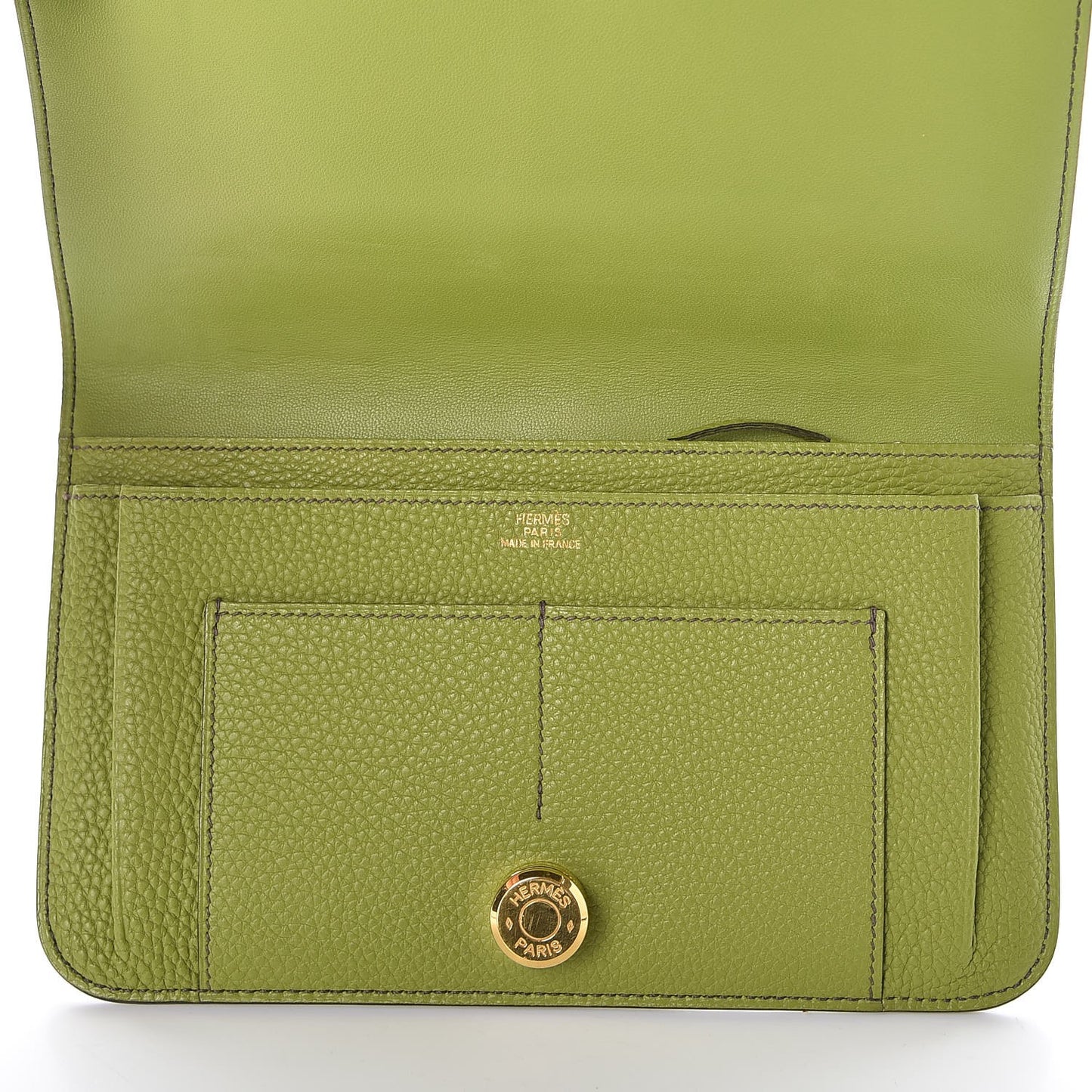 Togo Dogon Duo Wallet Vert Anis