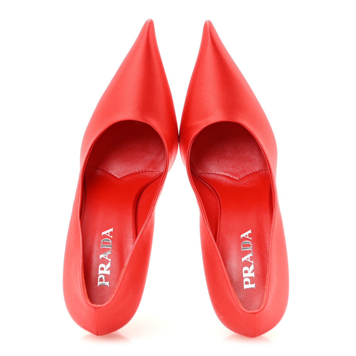 Prada Satin Pumps 41 Red 2 of 10