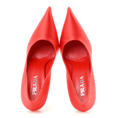 Prada Satin Pumps 41 Red 2 of 10
