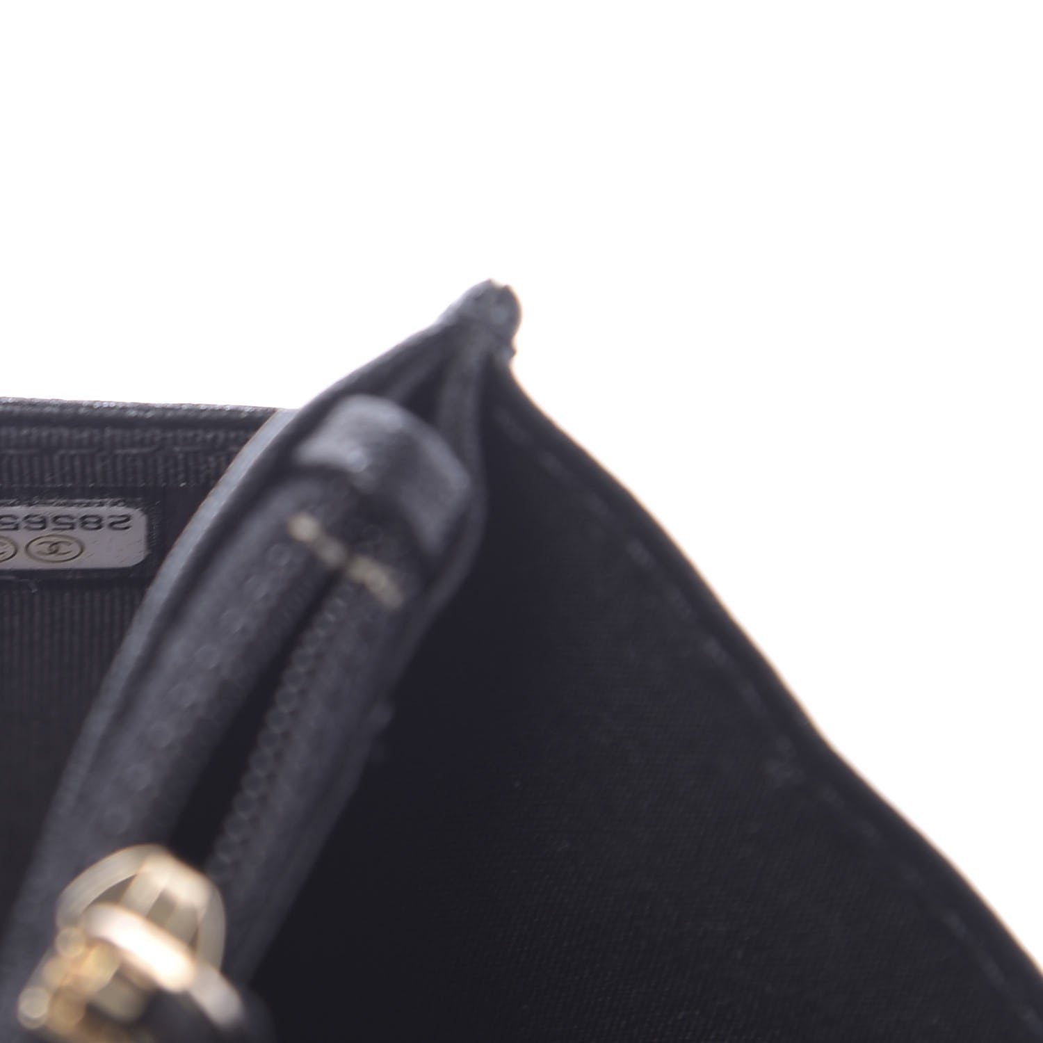 Chanel Caviar Sheepskin Chevron Quilted Vintage Mademoiselle Wallet On Chain WOC Black 8 of 17