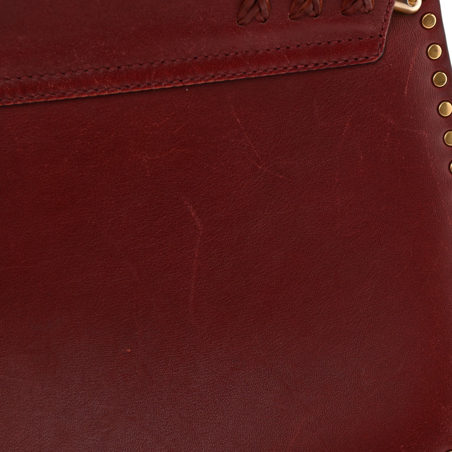 Chloe Calfskin Braided Small Hudson Shoulder Bag Sienna Red 12 of 15