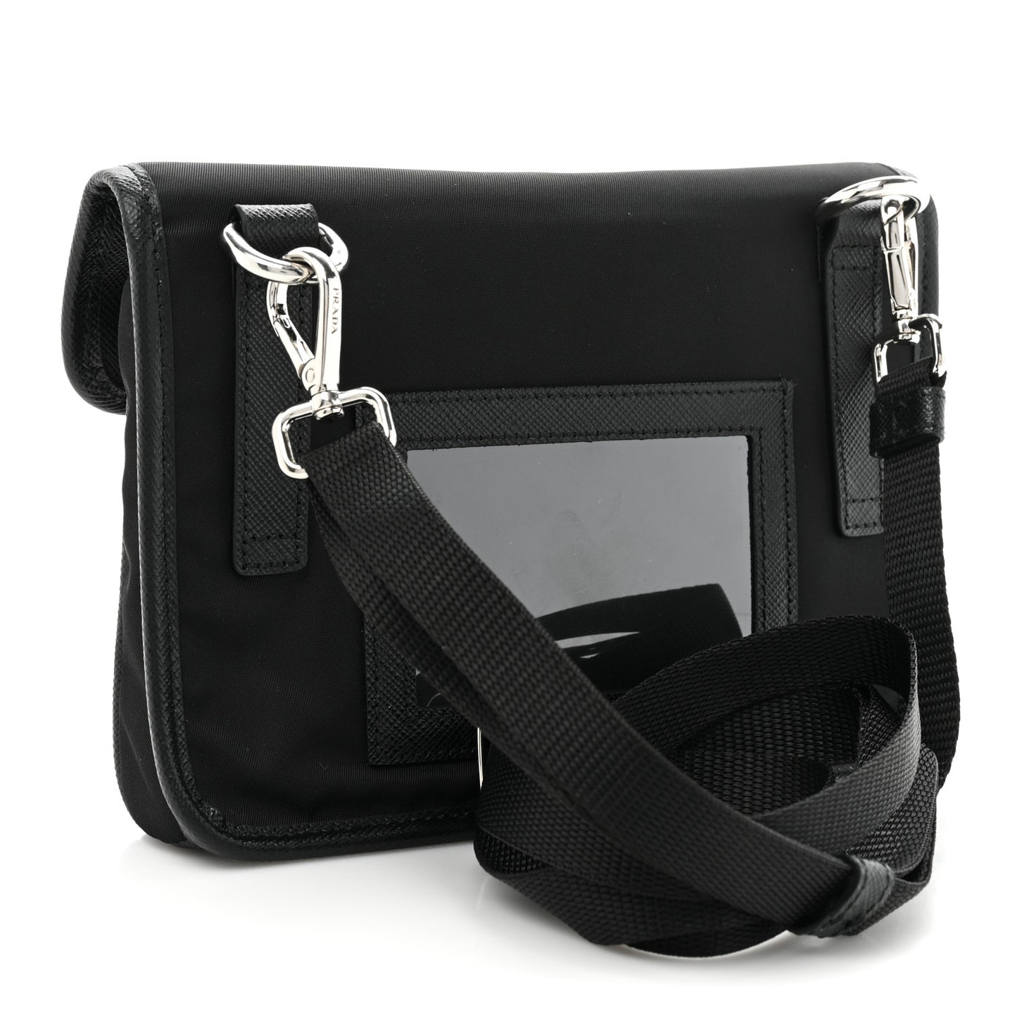 Re-Nylon Saffiano Smartphone Case Crossbody Black