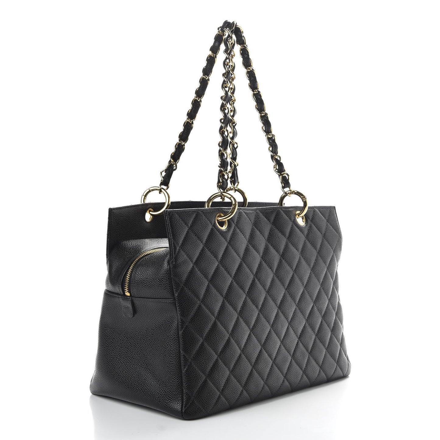 Caviar Quilted Grand Timeless Tote GTT Black