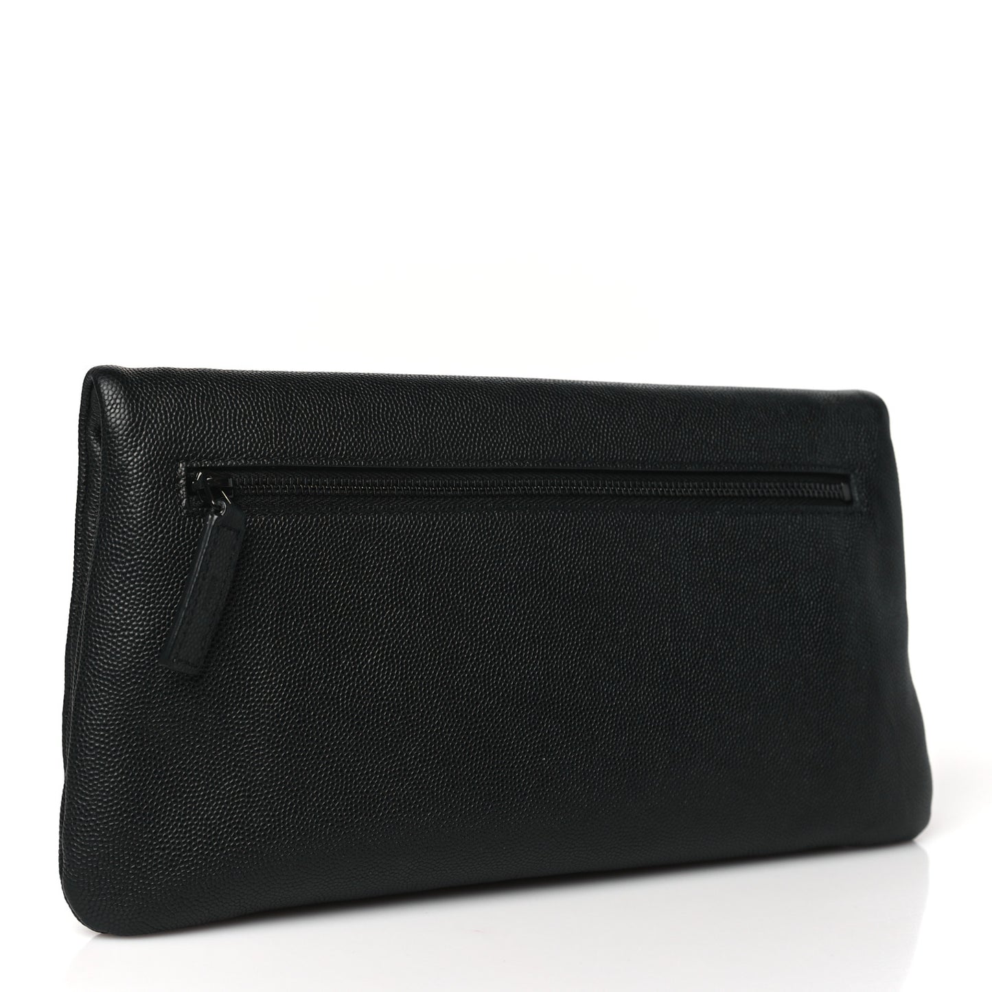 Grain De Poudre West Hollywood Monogram Fold Over Clutch Black