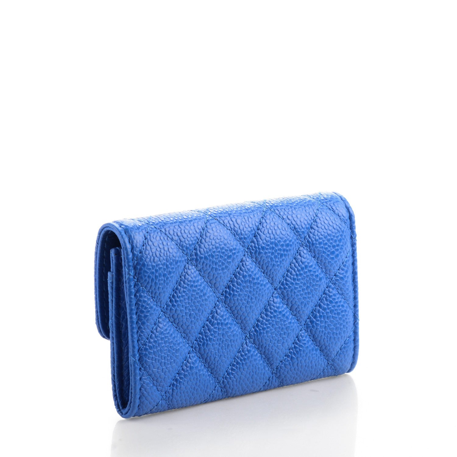 Chanel Caviar Quilted Card Holder Blue 3 of 8
