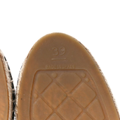 Chanel Calfskin Chain CC Espadrilles 39 Black 7 of 10