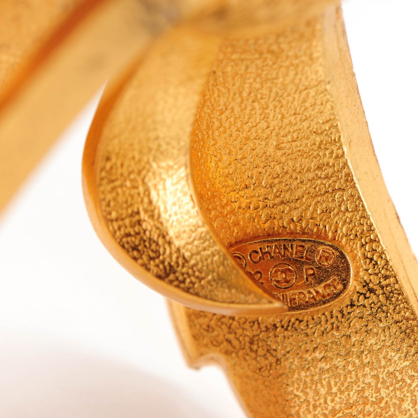 Pearl Crystal Large Palm Tree Cuff Gold