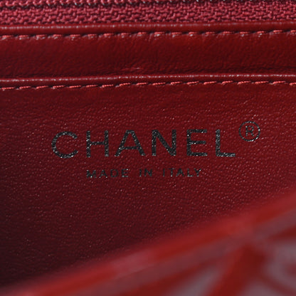 Chanel Patent Calfskin Quilted Mini Rectangular Flap Red 6 of 10