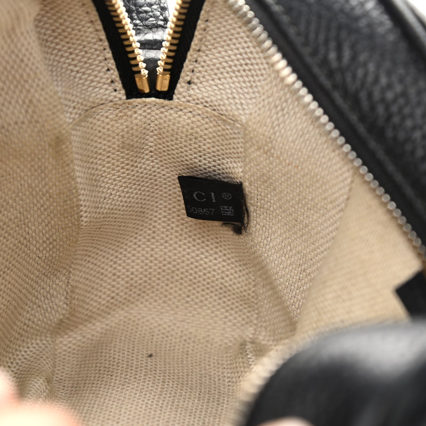Pebbled Calfskin Small Soho Disco Bag Black