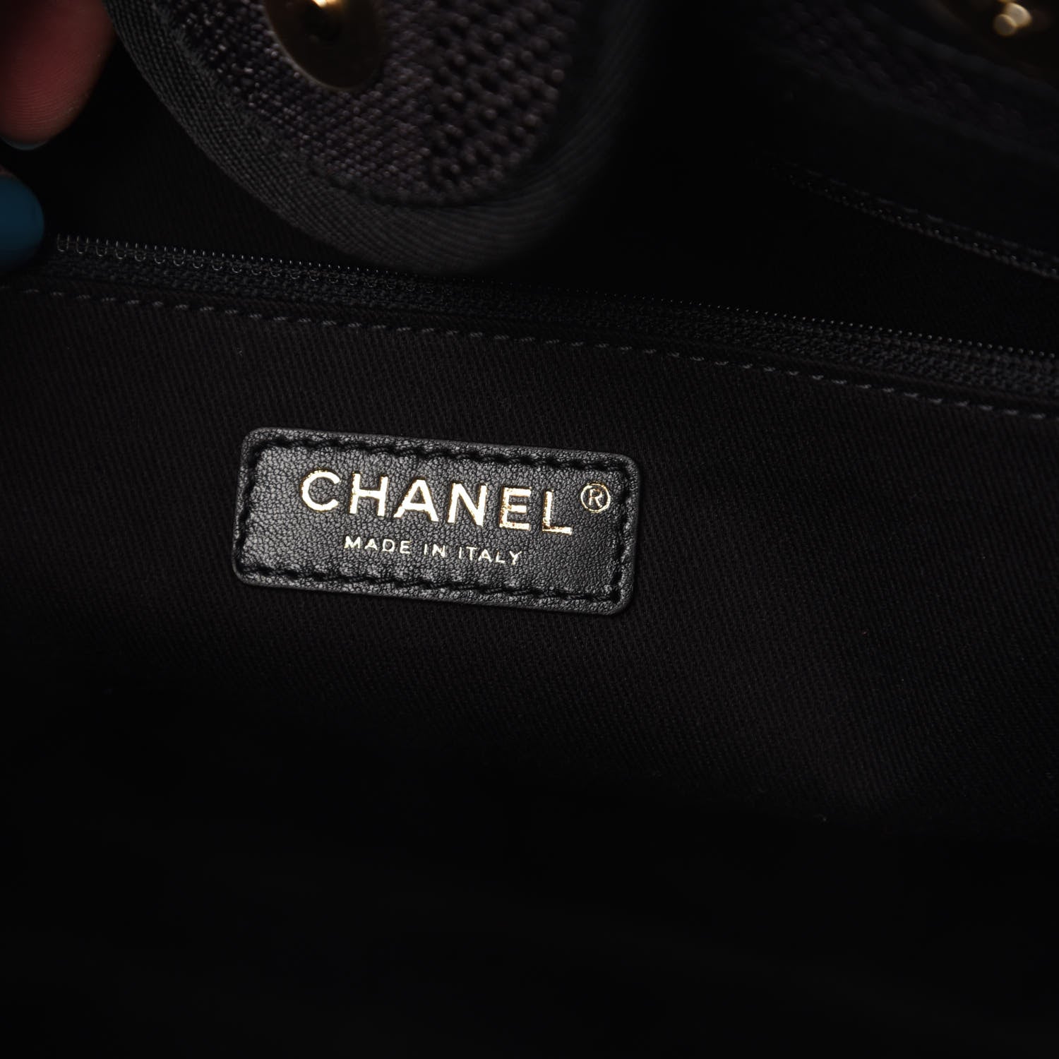 Chanel Mixed Fibers Calfskin Medium Deauville Tote Black 8 of 10