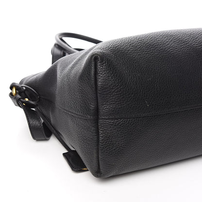Prada Vitello Daino Tote Black 9 of 14