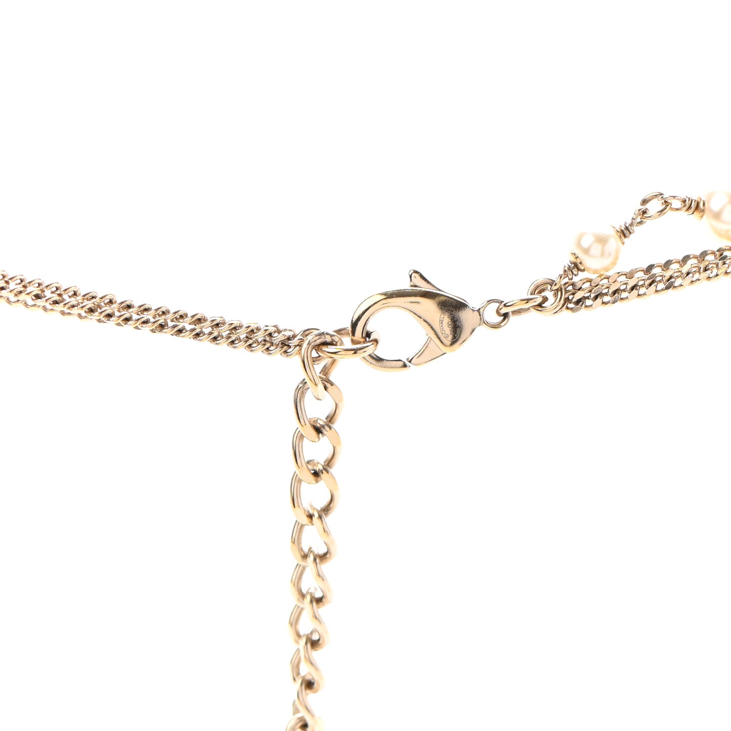 Pearl CC Chain Belt Gold