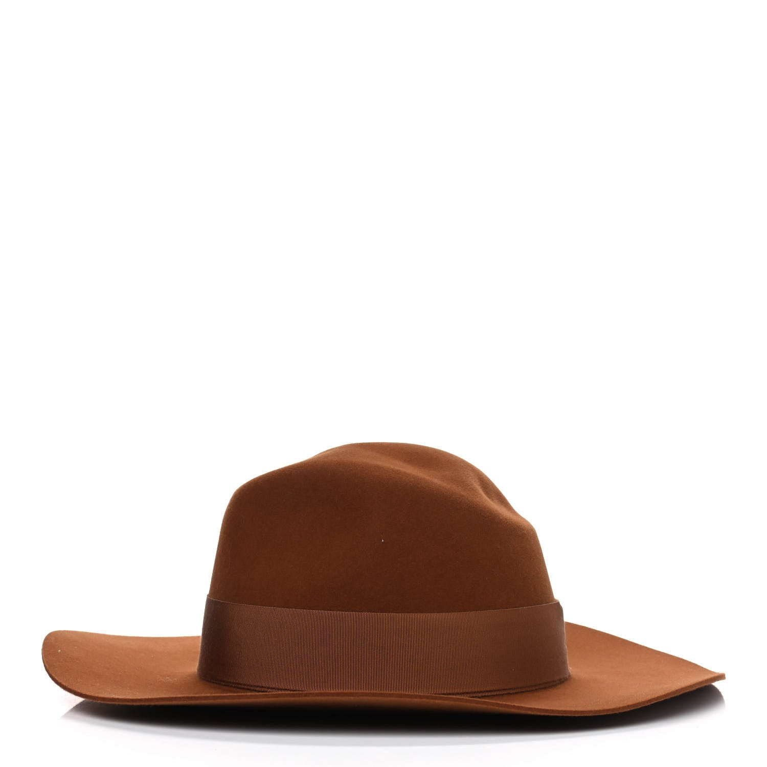 Hermes Rabbit Felt Laquered Gold Faubourg Pop H Hat 59 Marron Chutney 3 of 4