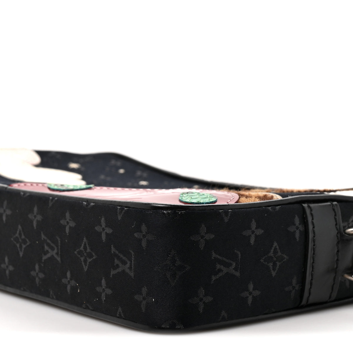 Satin Mini Monogram Conte De Fees Pochette Black