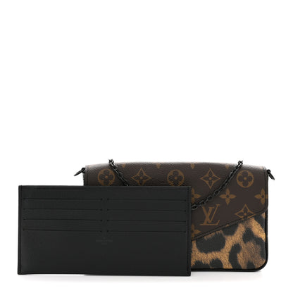 Louis Vuitton Monogram Animal Print Pochette Felicie Chain Wallet 3 of 11