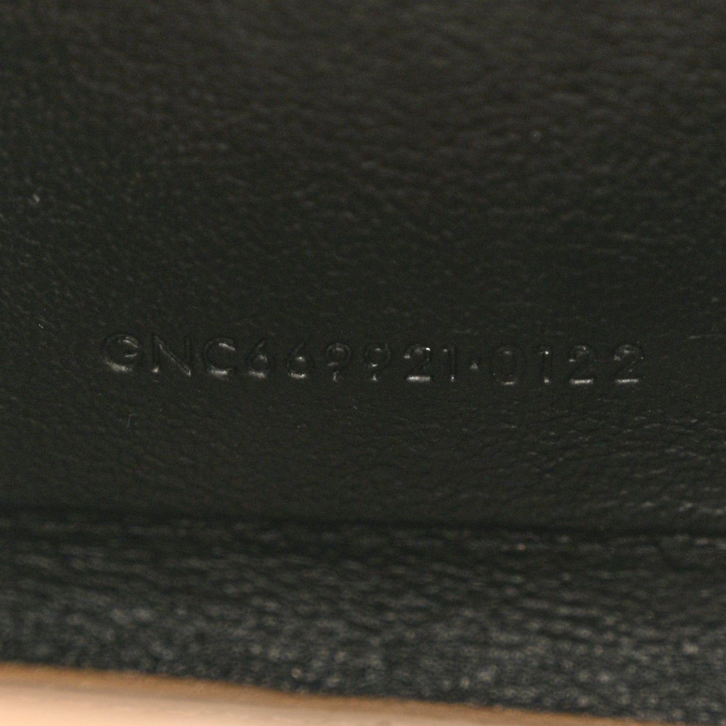 Glossy Calfskin Monogram Chain Wallet Dark Beige