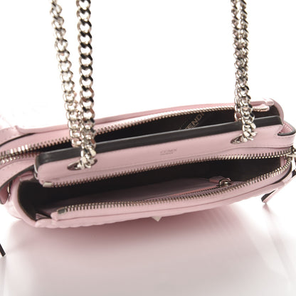 Fendi Shiny Nappa Trapuntata Small DotCom Click Chain Satchel Peonia 6 of 9